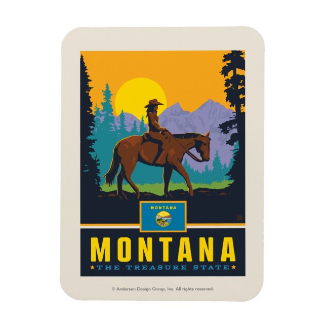 Magnet Flexible Fierté de l'État | Montana (Vertical)
