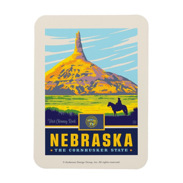 Magnet Flexible Fierté de l'État | Nebraska (Vertical)
