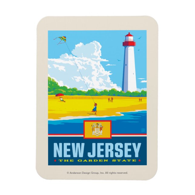 Magnet Flexible Fierté de l'État | New Jersey (Vertical)