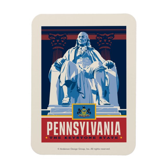 Magnet Flexible Fierté de l'État | Pennsylvanie (Vertical)