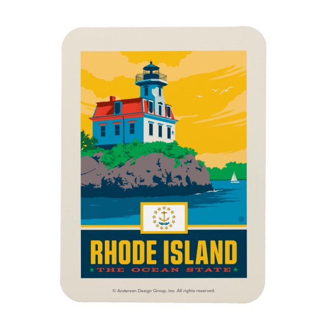 Magnet Flexible Fierté de l'État | Rhode Island (Vertical)