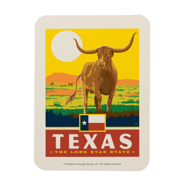 Magnet Flexible Fierté de l'État | Texas (Vertical)