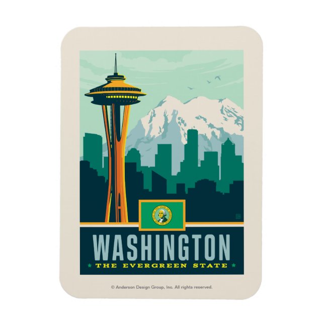 Magnet Flexible Fierté de l'État | Washington (Vertical)