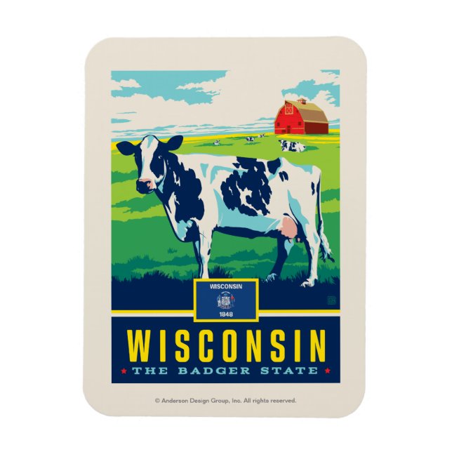 Magnet Flexible Fierté de l'État | Wisconsin (Vertical)