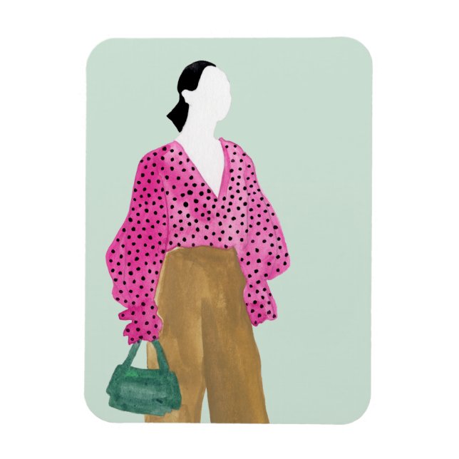 Magnet Flexible Figure de mode debout - Pointe Polka haut (Vertical)