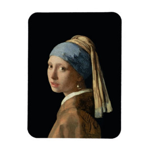 Magnet Flexible Fille à oreille perle, c.1665-6 (huile sur toile