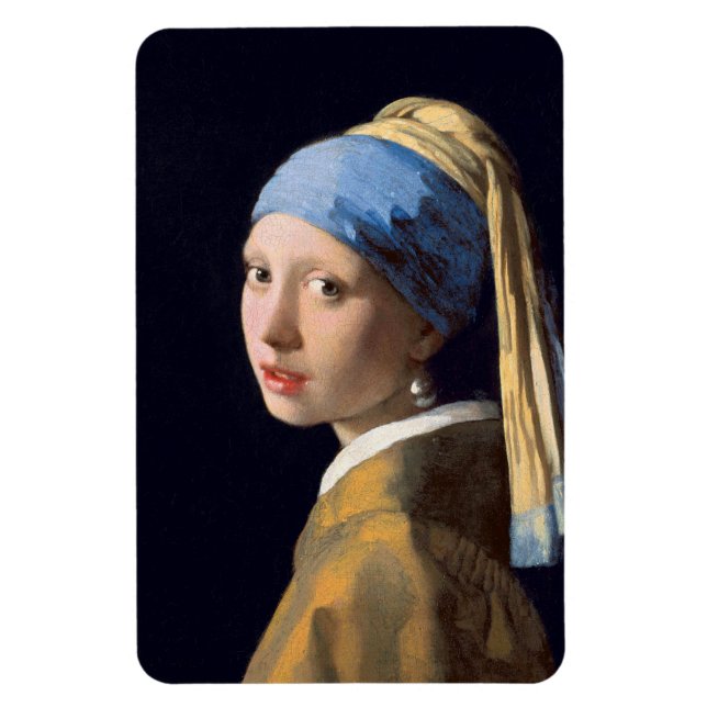 Magnet Flexible Fille Avec Une Perle Écoutant Par Johannes Vermeer (Vertical)