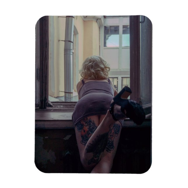 Magnet Flexible Fille dans la fenêtre (Vertical)