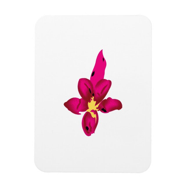 Magnet Flexible Fille Design, Or Léger, Rouge Purplish (Vertical)