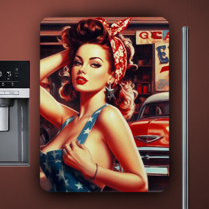 Magnet Flexible Fille mécanique rétro