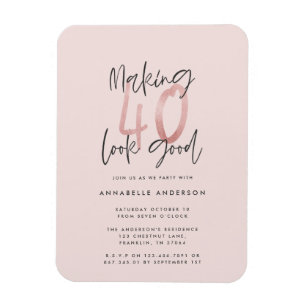 Magnet Flexible Fille parties scintillant rose moderne design 40e