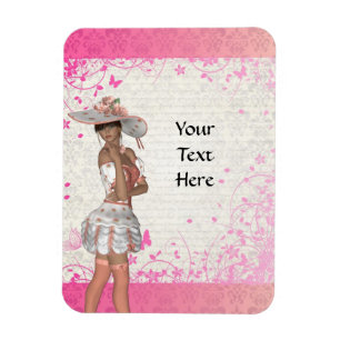 Magnet Flexible Fille rose d'été