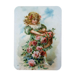 Magnet Flexible Fille victorienne avec Rose