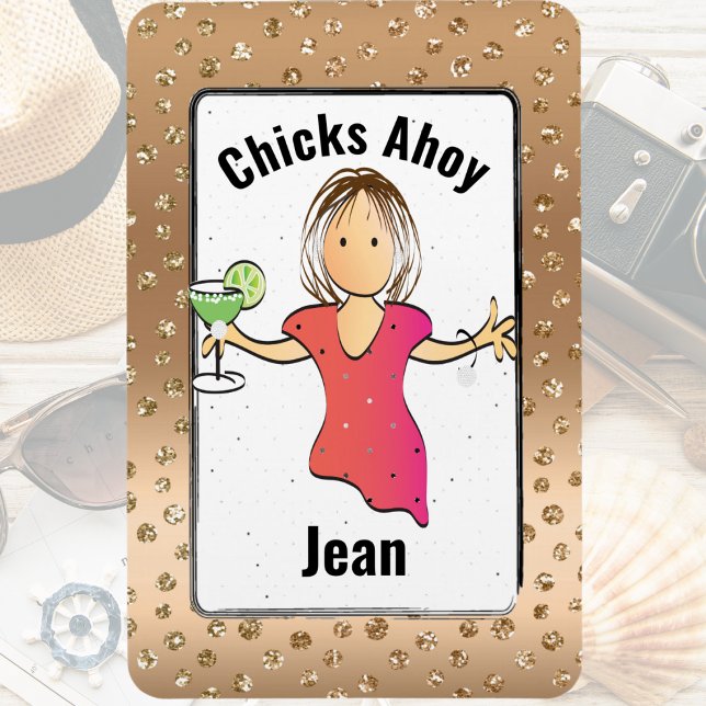 Magnet Flexible Filles Voyage Chicks Ahoy drôle pour sa porte de c (Créateur téléchargé)