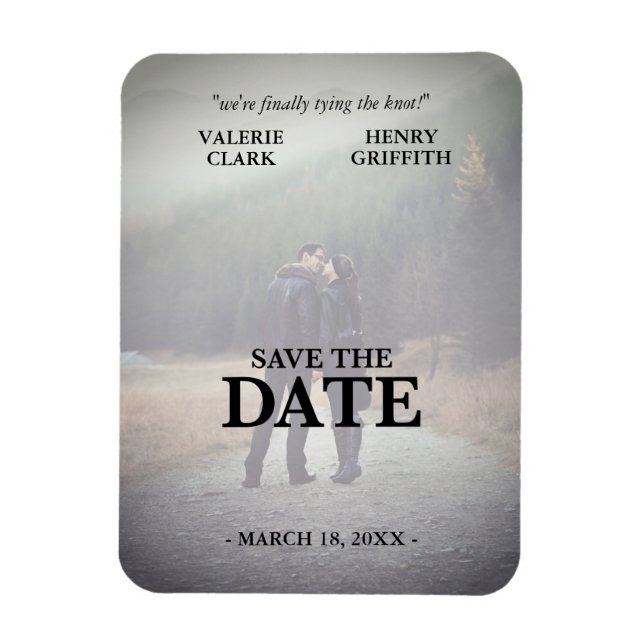 Magnet Flexible Film Prochain Photo Enregistrer La Date (Vertical)