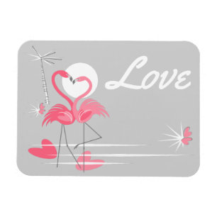Magnet Flexible Flamant rose Amour Côté Amour Aimant flexible aima