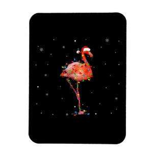 Magnet Flexible Flamant rose amusant Noël Lumière Vêtements mignon