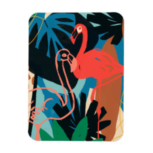 Magnet Flexible Flamant rose funky