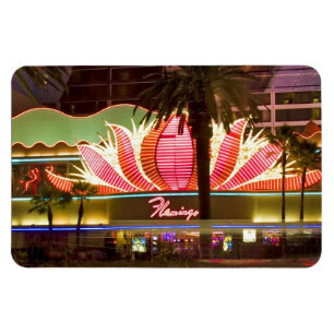 Magnet Flexible Flamant rose Las Vegas @ Aimant Flexible de nuit