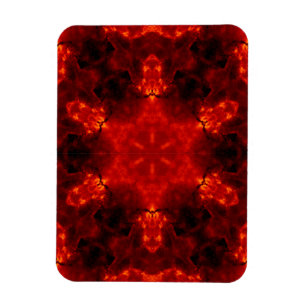 Magnet Flexible Flaming Snowflake Orange Gradient Kaleidoscope