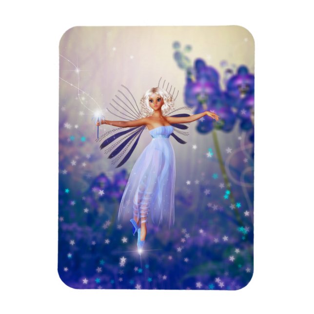 Magnet Flexible Fleur bleue (Vertical)