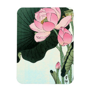 Magnet Flexible Fleur de Lotus de Japonais - aimant vintage de