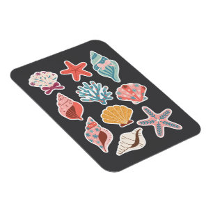 Magnet Flexible Fleur sauvage Coquillage Clam Vibes estivales Flor