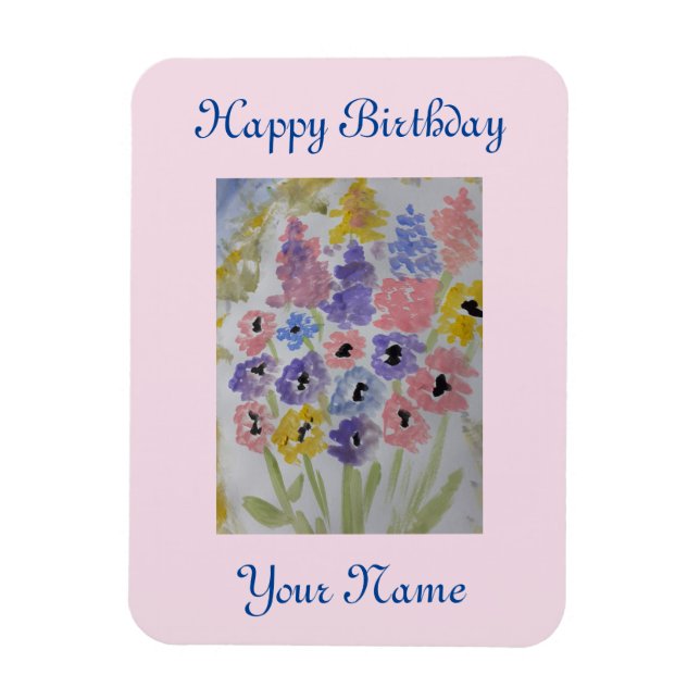 Magnet Flexible Fleur sauvage d'été Anniversaire (Vertical)