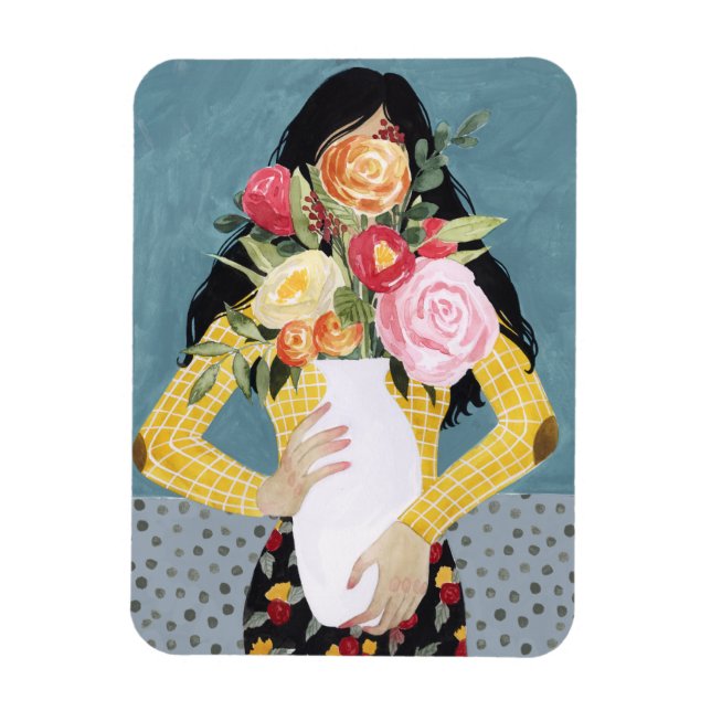 Magnet Flexible Fleur Vase fille (Vertical)