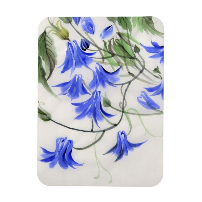 Magnet Flexible Fleurs bleues (Vertical)