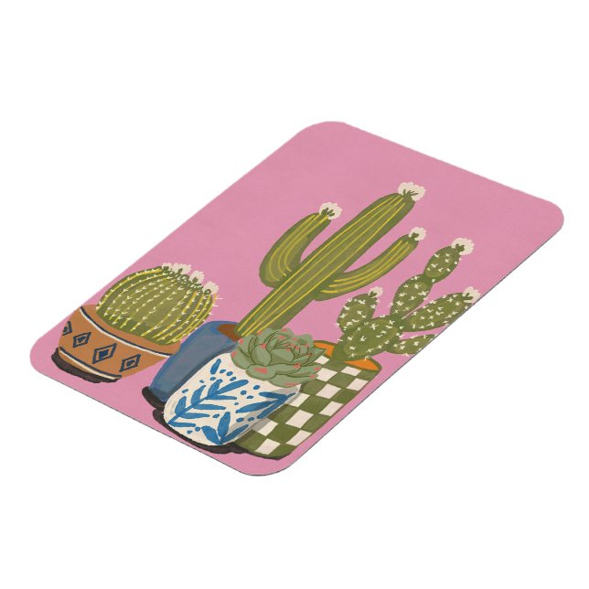 Magnet Flexible Fleurs de cactus rose (Côté Gauche)