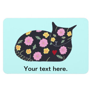 Magnet Flexible Fleurs de Chat Noir Les Chats Plante Peuvent Mange
