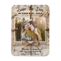 Fleurs de dentelle vintage toile de jute rustique