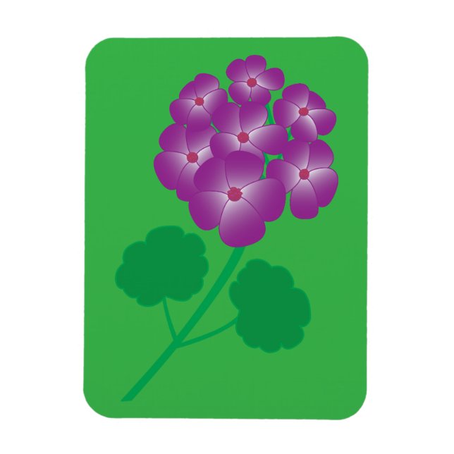 Magnet Flexible Fleurs de géranium (Vertical)