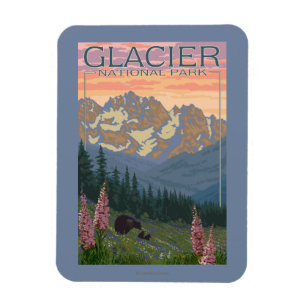 Magnet Flexible Fleurs de printemps - Parc national des Glaciers, 