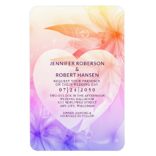 Magnet Flexible Fleurs d'Hibiscus violet Défroisse le coeur Mag Ma