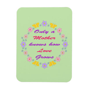 Magnet Flexible Fleurs et papillons de la Fête des mères