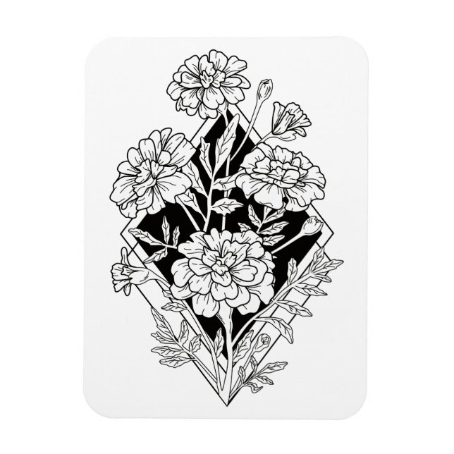 Magnet Flexible Fleurs géométriques Marigold (Vertical)