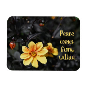 Magnet Flexible Fleurs Jaunes Dahlia Jardins Wisley Motivationnel