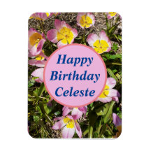 Fleurs roses et jaunes Anniversaire