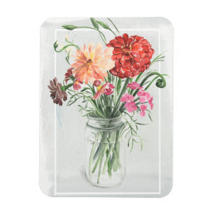 Magnet Flexible Fleurs sauvages d'été - roses et rouges