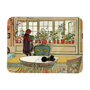Magnet Flexible Fleurs sur le rebord de la fenêtre par Carl Larsso