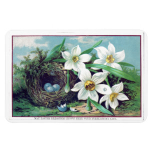 Magnet Flexible Fleurs vintages de Pâques