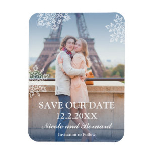 Magnet Flexible Floating Snowflakes Winter Photo Enregistrer la da