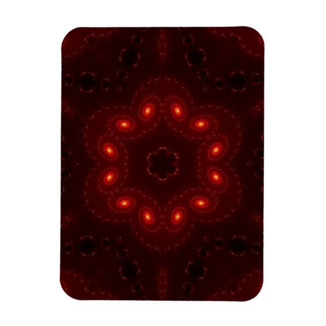 Magnet Flexible Flocon de neige rouge foncé en Bourgogne gothique (Vertical)