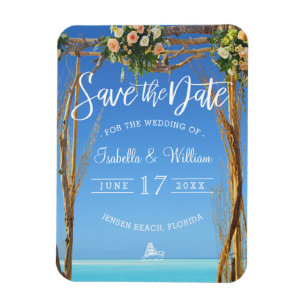 Magnet Flexible Flora Summer Beach Wedding Gate Gate Enregistrer l