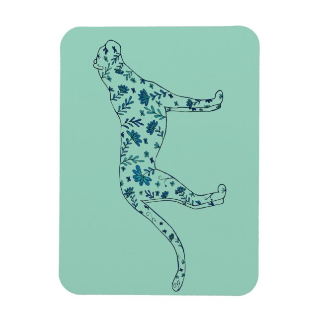 Magnet Flexible Floral cheetah (Vertical)