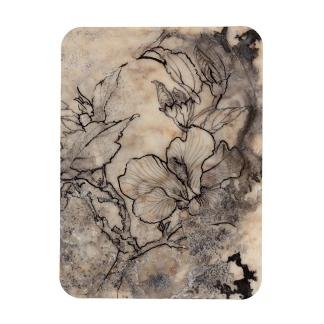Magnet Flexible Flore tatouée I (Vertical)