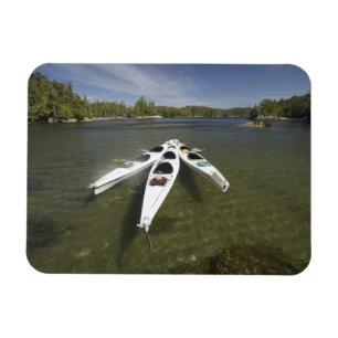 Magnet Flexible Flotte de kayaks au repos en fin d'après-midi à