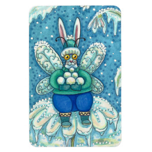 MAGNET FLEXIBLE FLUTTERBUN HIVER WONDERLAND, FUNNY BUNNY RABBIT